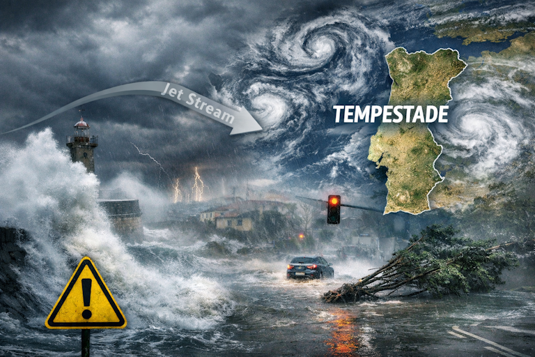 Comboio de tempestades em Portugal: o que está a acontecer e como se preparar