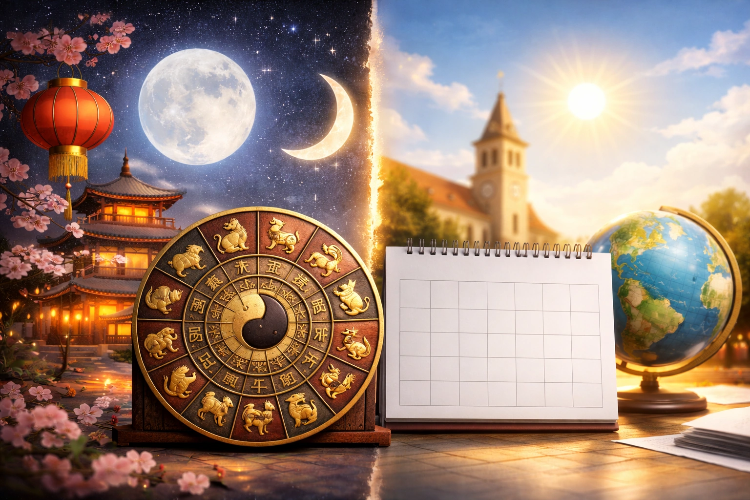 Calendário Chinês vs Gregoriano.