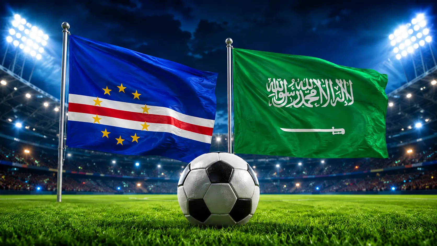 Bandeiras de Cabo Verde e da Arábia Saudita