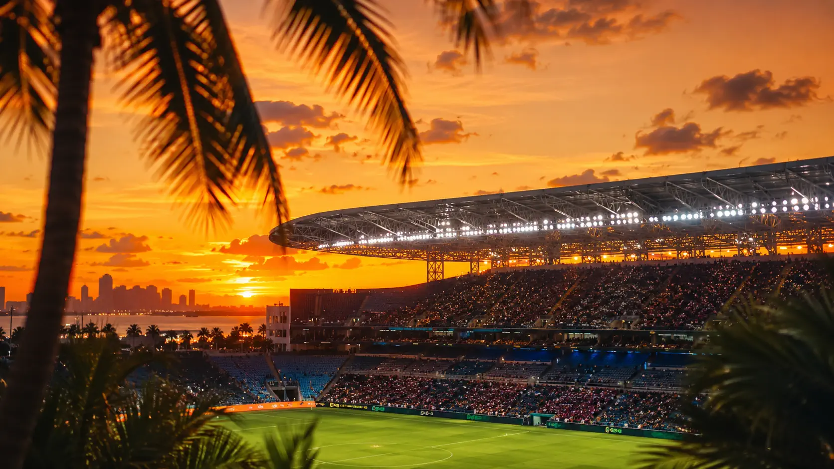 Estádio em Miami preparado para o França-Inglaterra do Mundial 2026